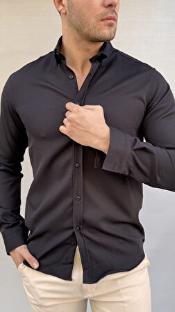 Düz Slim Fit Gömlek