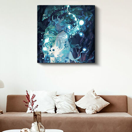 Mavi Ruh - Orman Büyüsü Anime Kanvas Tablo