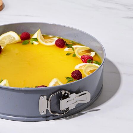Karaca Süper 2'li Kek Kalıbı Seti Gri Fuşya 28/24 Cm