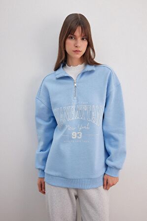 DeFacto Regular Fit Bisiklet Yaka İçi Yumuşak Tüylü Kalın Sweatshirt Tunik C1671AX24SPBE281