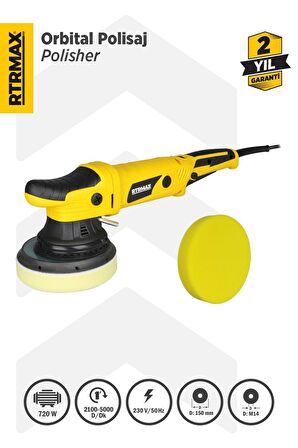 RTM1450 Orbital Polisaj Makinası 720 W 150 mm