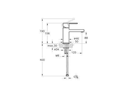 Artema Flo S A4193623 Lavabo Bataryası, Altın
