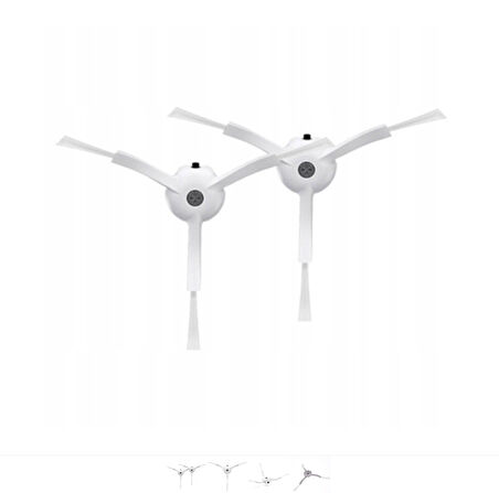 srfn ticaret Roborock S8, S8+, S8 Pro Ultra, Q5, Q5 Pro+, Q8, Q8 Max+ Uyumlu Yan Fırça - 2 Adet