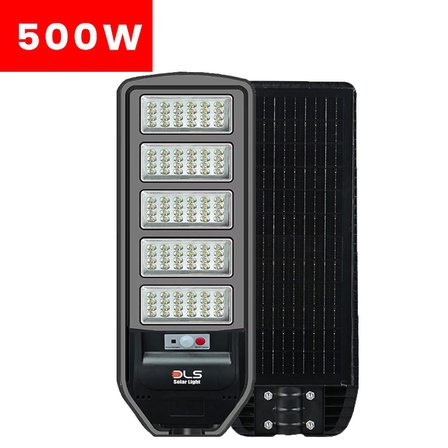 5'li Paket DLS 500W Güneş Enerjili Solar Sokak Lambası Hareket Sensörlü LED Bahçe Aydınlatması