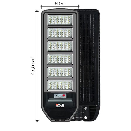 5'li Paket DLS 600W Güneş Enerjili Solar Sokak Lambası Hareket Sensörlü LED Bahçe Aydınlatması