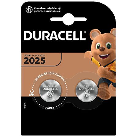 DURACELL CR2025 LITHIUM 3V PİL 2Lİ