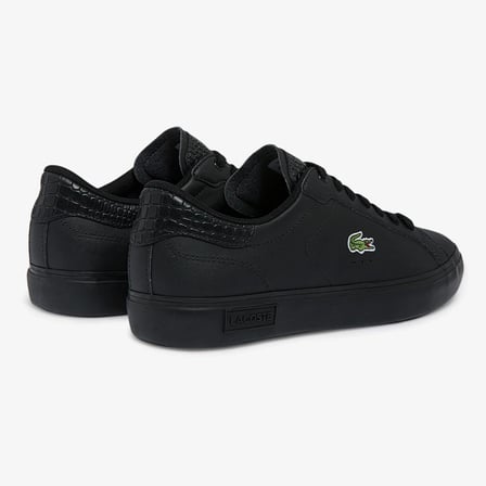 Lacoste Sport Pover Court 1121-1 SMA Leather Mens Sneaker Hakiki Deri Erkek Günlük Spor Ayakkabı Siyah