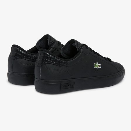 Lacoste Sport Pover Court 1121-1 SMA Leather Mens Sneaker Hakiki Deri Erkek Günlük Spor Ayakkabı Siyah