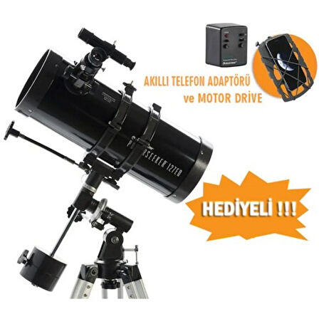 Celestron 22039 Powerseeker 127EQ Teleskop (Adaptör ve Motor Drive Hediyeli)