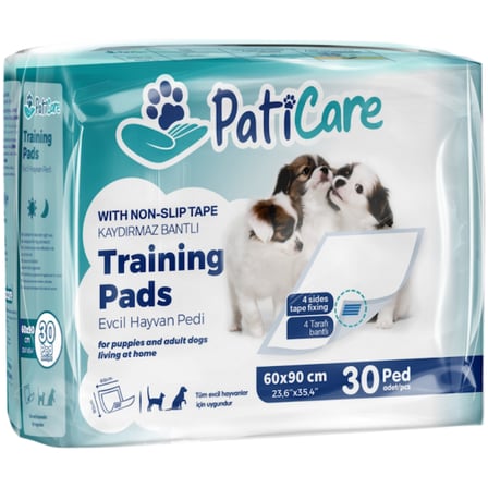 Paticare Trainingpads Yavru Köpek Tuvalet Eğitim Pedi 60X90CM 30LU Yapışkanlı Çiş Pedi 4ADET