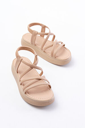 24413-841 Nut Dolgu Topuk Kadın Sandalet 