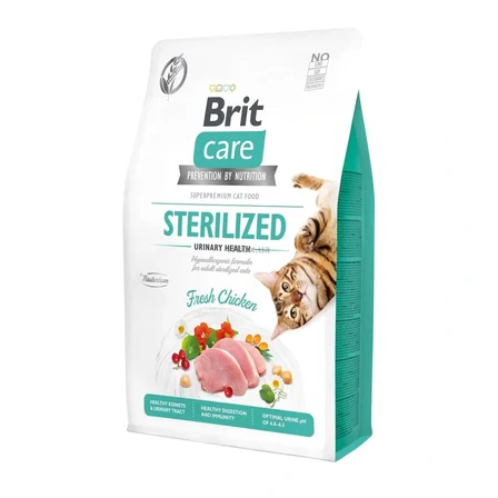 Brit care sterilized urinary health 2kg tahılsız kısırlaştırılmış üriner sistem sağlığı tavuklu kedi maması