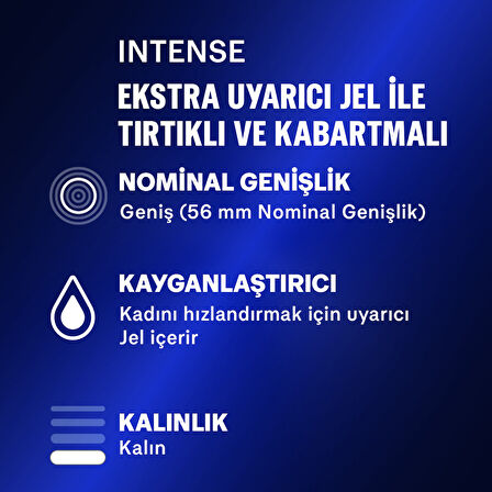 Durex Intense 30'Lı Jelli Ve Tırtıklı Prezervatif