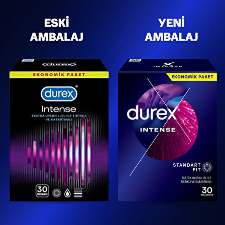 Durex Intense 30'Lı Jelli Ve Tırtıklı Prezervatif