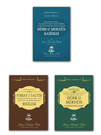 Dürru Meknün Kasidesinin Şerhi Fıtratı Tağyir Risalesi 3 Kitap Set