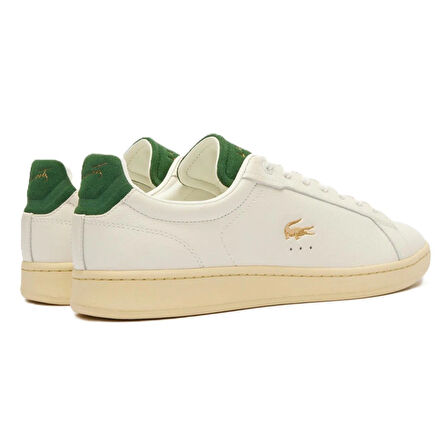 Lacoste Carnaby Pro Mens Leather Sneaker Hakiki Deri Günlük Spor Ayakkabı Krem