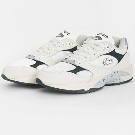 Lacoste Storm 96 Lo Vintage Hakiki Deri Erkek Beyaz Sneaker 