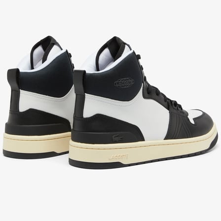 Lacoste L001 224.1 MID Leather Mens Sneaker Hakiki Deri Bilekli Erkek Günlük Spor Ayakkabı Siyah