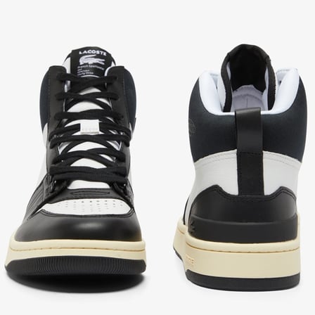 Lacoste L001 224.1 MID Leather Mens Sneaker Hakiki Deri Bilekli Erkek Günlük Spor Ayakkabı Siyah