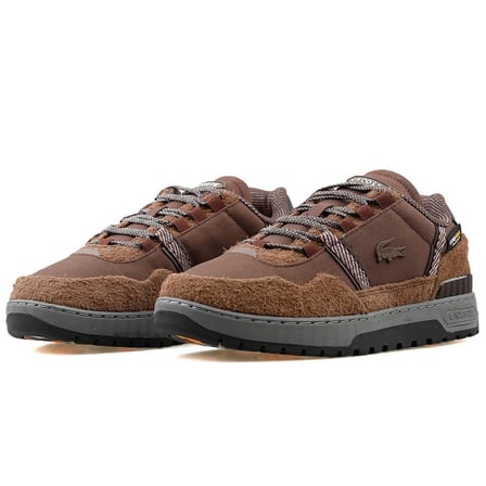 Lacoste Mens T-Clip Winter Cordura 224 1 SMA  Sneaker Günlük Spor Ayakkabı Kahverengi