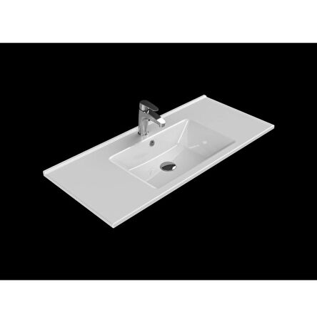 turkuaz İbiza Etajerli Lavabo  121x51 cm  (Tek Hazneli)