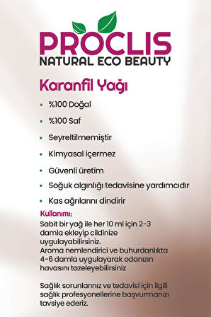 Karanfil Uçucu Yağı % 100 Saf 2li Set ( Clove Bud Oil ) 2x10 ml