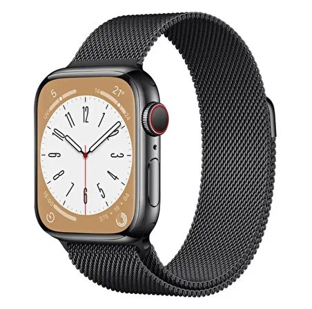 Apple Watch Seri 9 8 7 6 5 4 3 2 1 Se Ultra 42MM-44MM-45MM 49MM Uyumlu Metal Hasır Milano Kordon Kayış Mıknatıslı