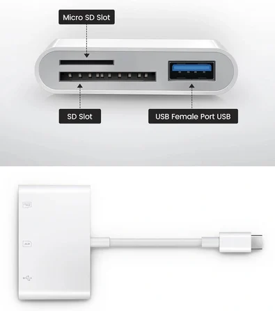OEM 3 in 1 USB-C to USB TF/SD/microSD Kart Okuyucu