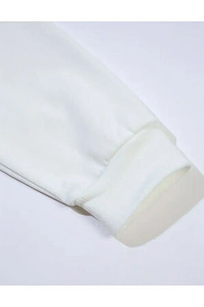 Baskılıı Bisiklet Yaka İçi Polarlı Sweatshirt