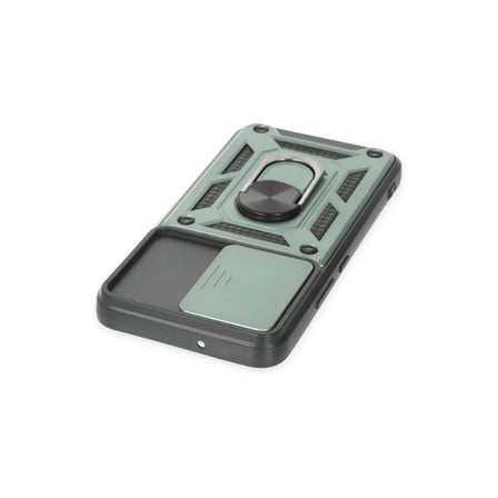 Samsung Galaxy S23 FE Kılıf Pars Lens Yüzüklü Silikon - Yeşil
