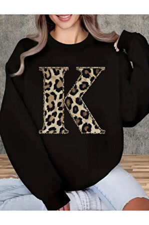 Baskılı Bisiklet Yaka İçi Polarlı Sweatshirt