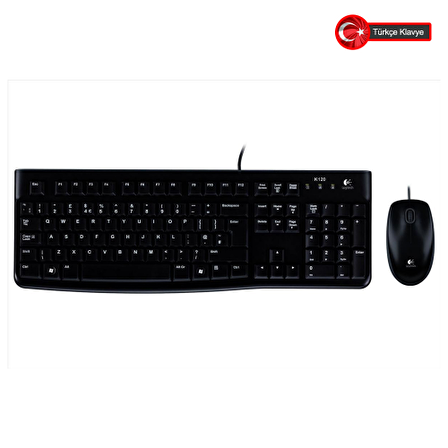 LOGITECH MK120 USB Kablolu Klvye+Mouse 920-002560