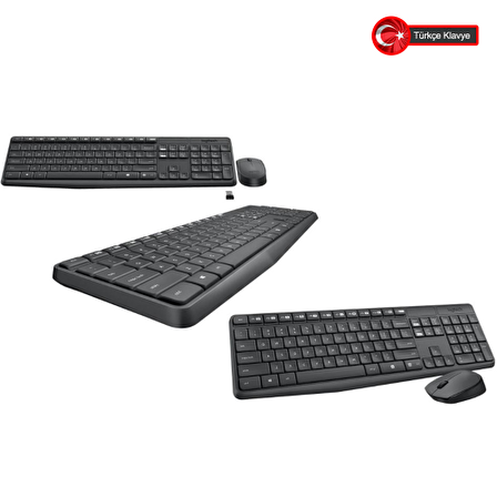 LOGITECH MK235 Klavye+ Mouse Kablosuz (920-007925)