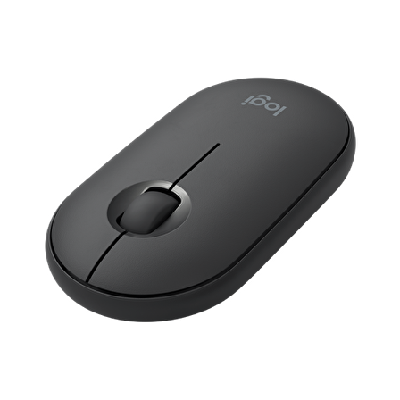 LOGITECH M350 Pebble Kablosuz Mouse (Siyah) İnce ve Sessiz (910-005718)