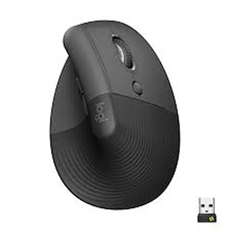Logitech Lift Sessiz Kablosuz Ergonomik Dikey Mouse - Siyah