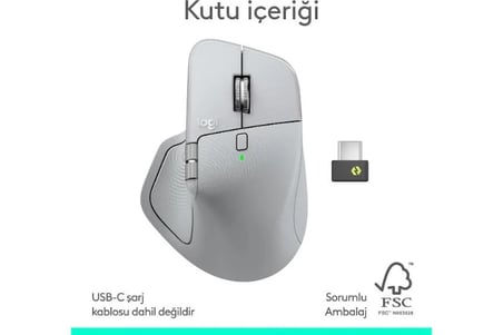 Logitech MX Master 4 Kablosuz Performans Mouse - Gri 910-007563