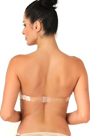 Kadın Kadın Siyah Sırtı Şeffaf Desteksiz Straplez Sütyen