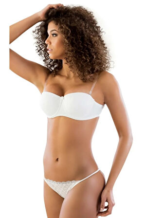 Kadın Kadın Siyah Sırtı Şeffaf Desteksiz Straplez Sütyen