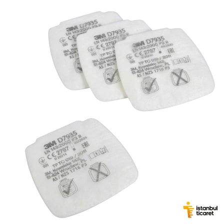 3M D7935 P3 Secure Click Toz Filtresi (1 Çift)