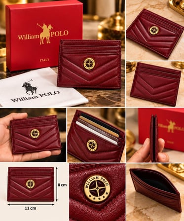 WİLLİAMPOLO Anka Hakiki Deri Unisex Kartlık-İnce Tasarım 