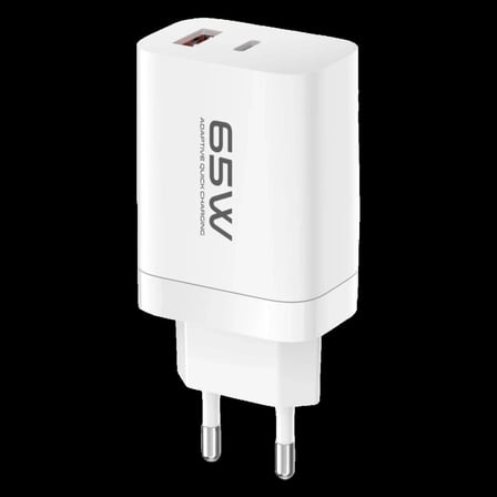 Konfulon C99Q 65W PD Destekli Type-C ve USB Çift Çıkışlı Hızlı Şarj Adaptörü - Beyaz