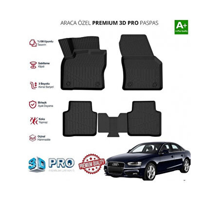 AUDİ A7 ARACA ÖZEL 3D PASPAS 2018 2019 2020 2021