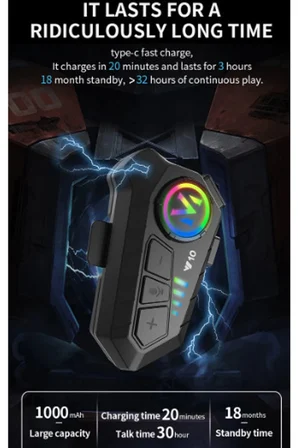 Evimdeyokyok Y10 Motorsiklet Intercom Bluetooth 5.3 IPX6 Su Geçirmez Sarı Kask Kulaklığı
