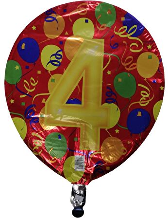 FOLYO BALON RAKAM 4 BALONLU 18''