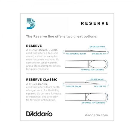 D'addario Woodwinds Reserve Dcr1030 Sib Klarnet Kamışı No:3