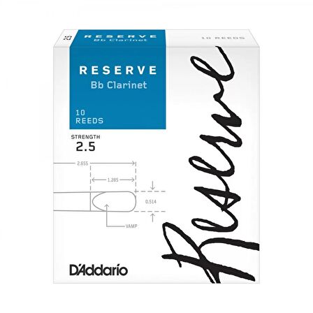 D'addario Woodwinds Reserve Dcr1025 Sib Klarnet Kamışı No:2.5