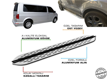 T5 CARAVELLE UZUN ŞASE ARACA ÖZEL PRV1 YAN BASAMAK 2009 2010 2011 2012 2013 2014 2015