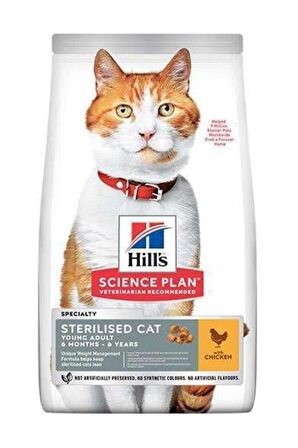 Hill's Sterilised Kısırlaştırılmış Tavuklu Kedi Maması 3 Kg