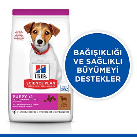 ​Hill's Puppy Kuzulu ve Pirinçli Küçük Irk Yavru Köpek Maması 1 Kg+500 Gr Hediyeli  + Saovet Bağışıklık Destekleyici Tablet 75gr HEDİYE