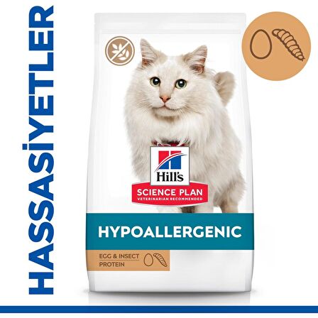 Hills Hypo-Allergenic Yumurta ve Larva Proteinli Yetişkin Kedi Maması 1.5 Kg